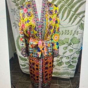Vibrant Floral Kimono Robe